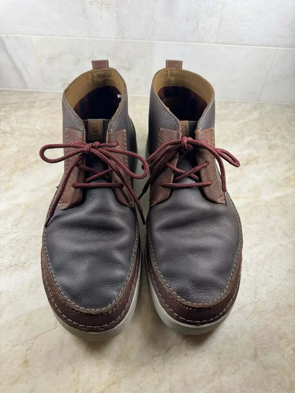 Clarks Collection Gereld Mid Leather Chukka Boots Brown Men’s Size 12M Casual